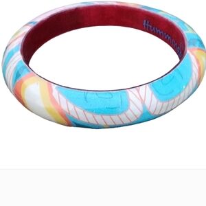 Wooden Hand Painted Turquoise Color Hummingbird Bracelet Gordon White Reto